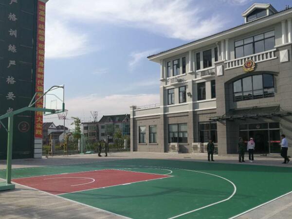 消防隊局硅PU籃球場