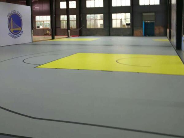 工廠室內(nèi)活動硅PU籃球場